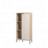 Amos Mann Furniture Evandria grey oak and cashmere short sideboard in a modern hallway setting
