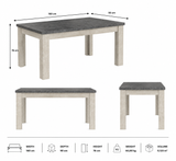 Classic fixed dining table – timeless Italian design, robust and spacious for family meals