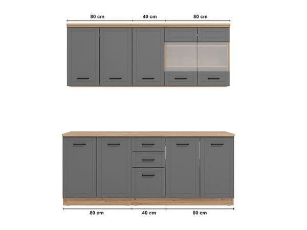 	Amos Mann Furniture Hudson graphite grey kitchen units in a modern kitchen setting