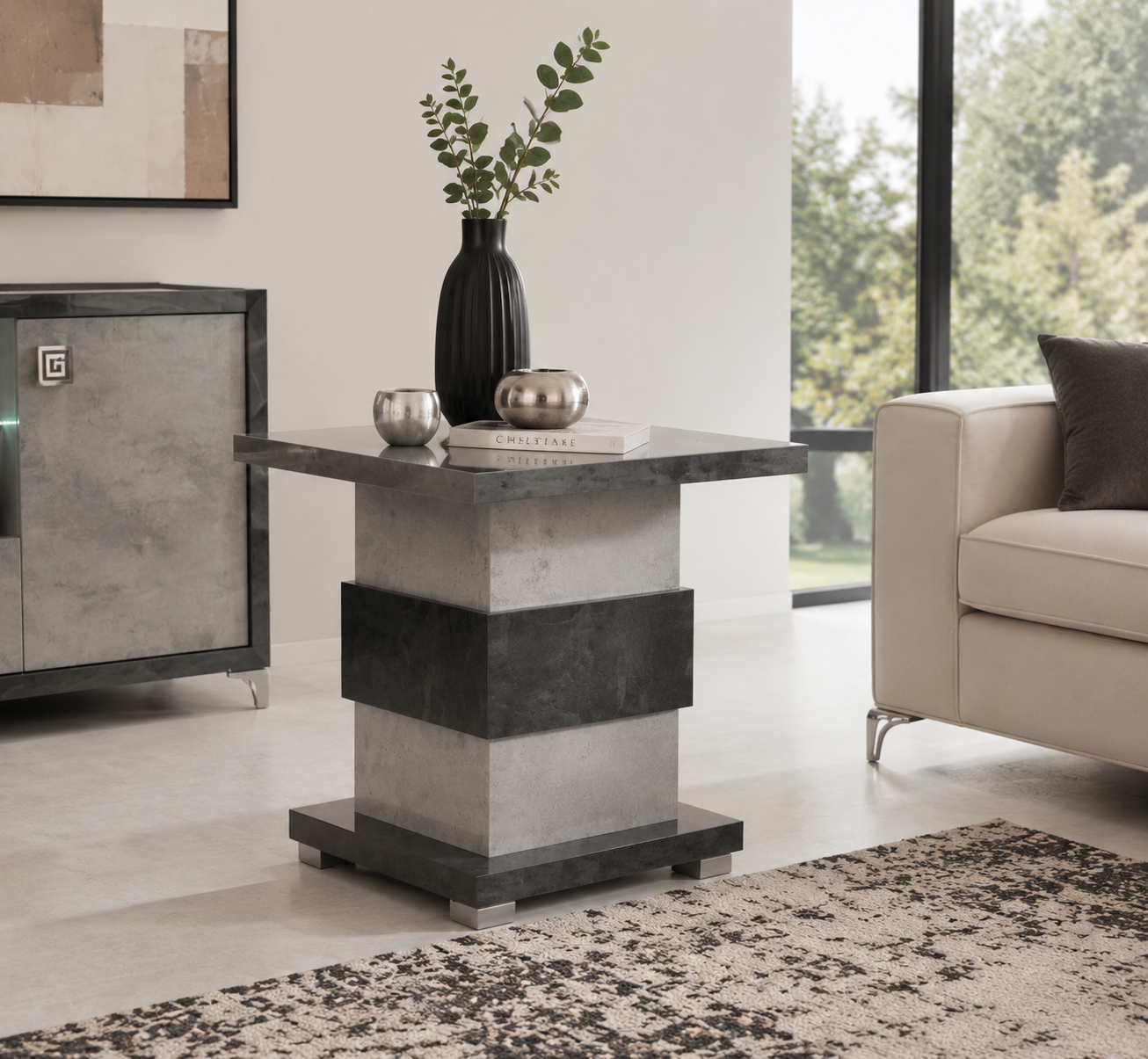 lamp table, side table, Italian design, compact table, living room furniture

