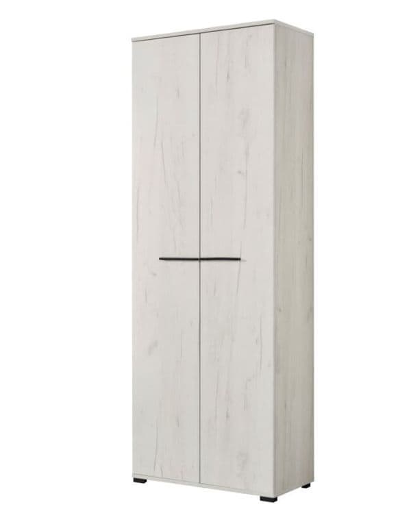 	Amos Mann Furniture Lucerne oak narrow 2 door wardrobe in a modern compact bedroom setting