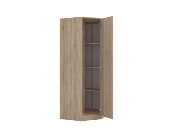 Amos Mann Furniture Miami Sonoma oak effect corner wardrobe in a modern bedroom corner setting
