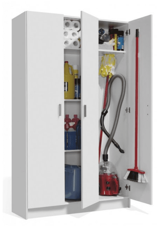 Amos Mann Furniture multi purpose white wide storage cupboard in a modern home setting