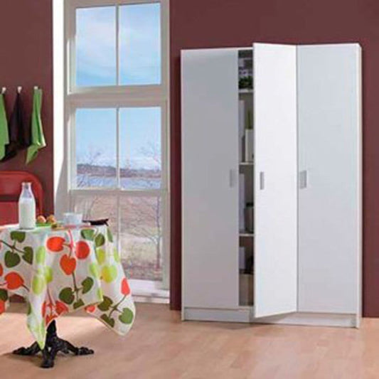 Amos Mann Furniture multi purpose white wide storage cupboard in a modern home setting
