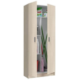 Amos Mann Furniture multi tall oak effect utility cupboard in a modern utility room setting