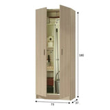 Amos Mann Furniture multi tall oak effect utility cupboard in a modern utility room setting