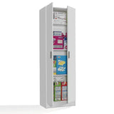 	Amos Mann Furniture multi tall white shoe storage cupboard in a modern hallway setting