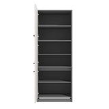 Amos Mann Furniture Pedro white gloss and grey tall kitchen larder unit in a modern kitchen setting