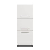 Amos Mann Furniture Pedro white gloss and grey tall kitchen larder unit in a modern kitchen setting
