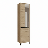 Amos Mann Furniture Rosmara artisan oak slim hallway wardrobe with pull-out hanging rail in a modern hallway setting