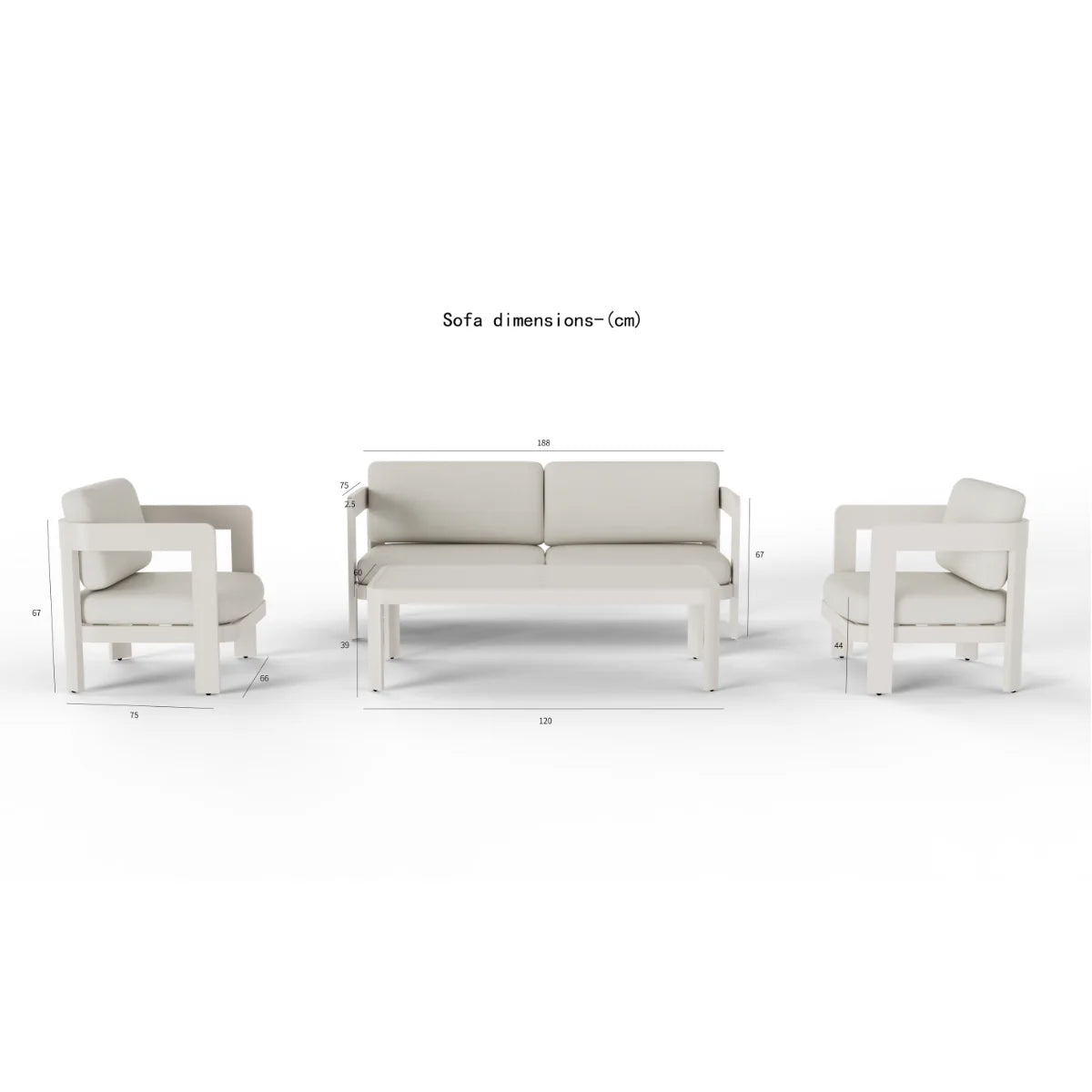 Furnish365 Sofia 4 seater outdoor lounge set in a modern garden setting