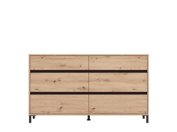 Amos Mann Furniture Zavaro oak chest styled with room accessories