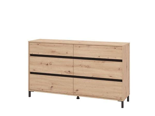 Amos Mann Furniture Zavaro oak chest styled with room accessories